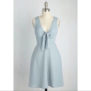 ModCloth Baby Blue Polka Dot Dress